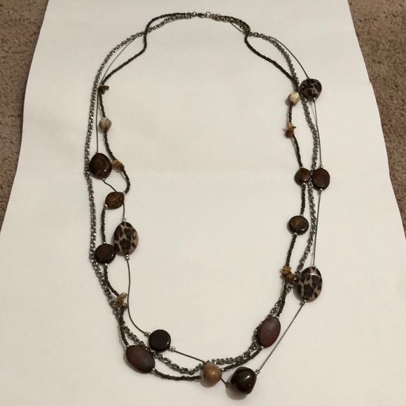 Buckle Leopard Long Necklace - Picture 1 of 3